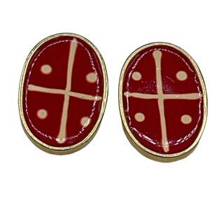 Vintage 90’s Pakula pop of color enamel painted earrings